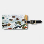 Étiquette À Bagage Sledding et creuser (Devant horizontal)