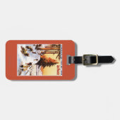 Étiquette À Bagage Sledding et skier à l'affiche de VOSGES (Devant horizontal)