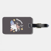 Étiquette À Bagage Sleepy Taurus Bunny Motif - Zodiac (Dos horizontal)