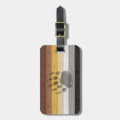 Étiquette À Bagage SlipperyJoe's Bear Pride drapeau de la texture du (Devant Vertical)