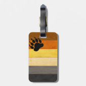 Étiquette À Bagage SlipperyJoe's Bear Pride drapeau de la texture du  (Dos Vertical)