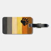 Étiquette À Bagage SlipperyJoe's Bear Pride drapeau de la texture du  (Dos horizontal)