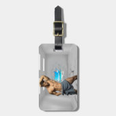 Étiquette À Bagage SlipperyJoe's Man serviette brisée mur de brique b (Devant Vertical)