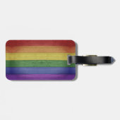 Étiquette À Bagage SlipperyJoe's orgueil drapeau en bois horizontal a (Dos horizontal)