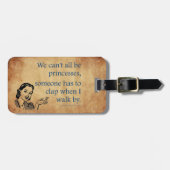 Étiquette À Bagage SlipperyJoe's Princess clap marchant drôle les ann (Devant horizontal)