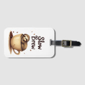 Étiquette À Bagage Slow Brew Coffee Sloth (Devant Horizontal)