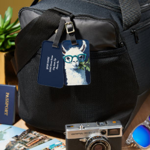 Étiquette À Bagage Smarty Llama Chic