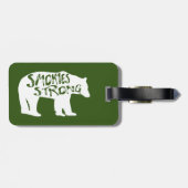 Étiquette À Bagage Smokies Ours fort (Dos horizontal)