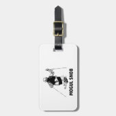 Étiquette À Bagage Snob du Ski Bossu (Devant Vertical)