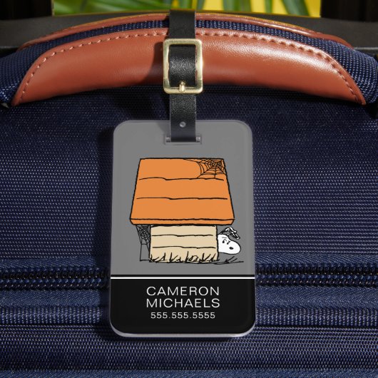 Étiquette À Bagage Snoopy Halloween Spider Web Doghouse (Insitu Rectoal 2)