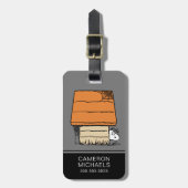 Étiquette À Bagage Snoopy Halloween Spider Web Doghouse (Devant Vertical)