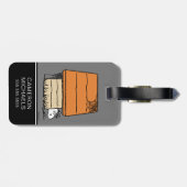 Étiquette À Bagage Snoopy Halloween Spider Web Doghouse (Dos horizontal)