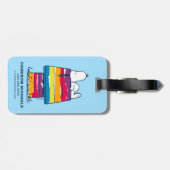 Étiquette À Bagage Snoopy | Rainbow Dog House (Dos horizontal)