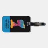 Étiquette À Bagage Snoopy Rainbow Graffiti Silhouette (Dos horizontal)