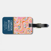 Étiquette À Bagage Snoopy & Woodstock Super Vibes Motif orange (Dos horizontal)