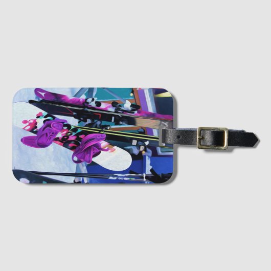 Étiquette À Bagage Snow Time (Devant Horizontal)