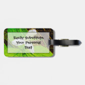 Étiquette À Bagage Snow Trillium, un Fleur sauvage blanc Abstrait (Dos horizontal)