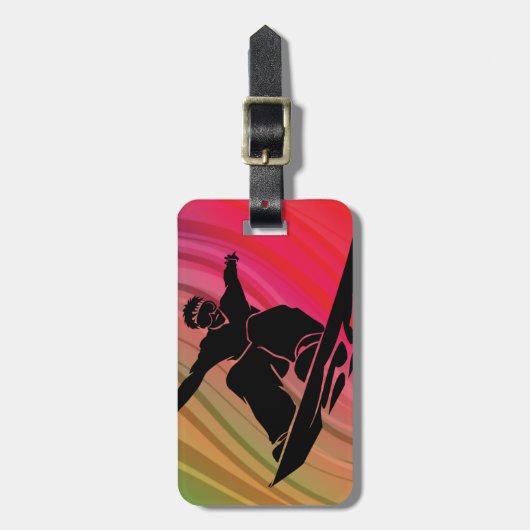 Étiquette À Bagage Snowboard Jump (Devant Vertical)