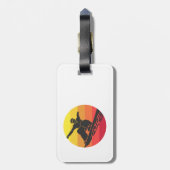 Étiquette À Bagage Snowboard Jump Retro (Dos Vertical)