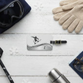 Étiquette À Bagage Snowboard Monogram Silver Snowboard