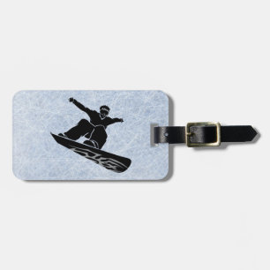 Étiquette À Bagage snowboardeur