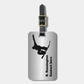 Étiquette À Bagage Snowboardeur personnalisé (Devant Vertical)