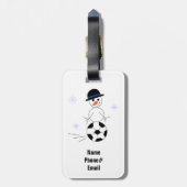 Étiquette À Bagage Snowman du ballon de football (Dos Vertical)