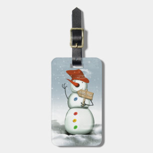 Étiquette À Bagage Snowman du Pôle Nord