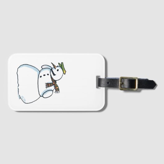 Étiquette À Bagage Snowman luggage tag (Devant Horizontal)