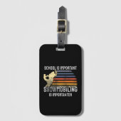 Étiquette À Bagage Snowmobiling Snowmobile (Devant Vertical)