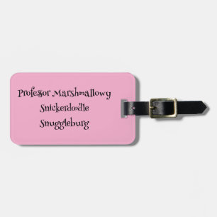 Étiquette À Bagage SnuggleNames : étiquette de bagage personnalisée