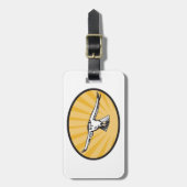 Étiquette À Bagage Soaring Falcon Bold Bird of Prey (Devant Vertical)