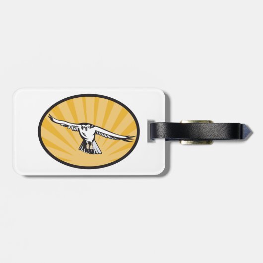 Étiquette À Bagage Soaring Falcon Bold Bird of Prey (Dos horizontal)