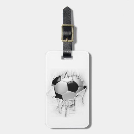 Étiquette À Bagage Soccer déchiré (Devant Vertical)