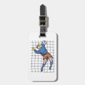 Étiquette À Bagage Soccer Goalkeeper Diving Save (Devant Vertical)