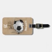Étiquette À Bagage Soccer Torn (Personnalisé) (Devant horizontal)