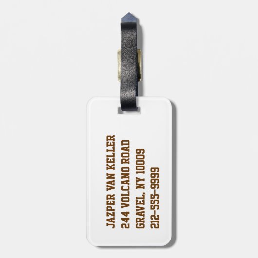 Étiquette À Bagage Soccer Waterboy (Dos Vertical)