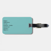 Étiquette À Bagage Soirée cosy avec dame sans chats (Dos horizontal)