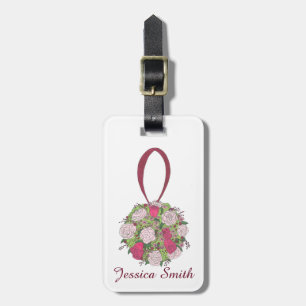 Étiquette À Bagage Soirée de mariage Rose Floral Bridesmaid