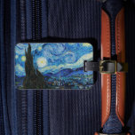 Étiquette À Bagage Soirée Van Gogh Starry. Impressionnisme art vintag<br><div class="desc">Van Gogh "La nuit étoilée" tag bagage. Impressionnisme bleu art vintage.</div>