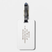 Étiquette À Bagage Sois-Tu Beau Script Lettrant du cuivre (Dos Vertical)