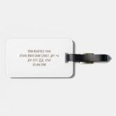 Étiquette À Bagage Sois-Tu Beau Script Lettrant du cuivre (Dos horizontal)