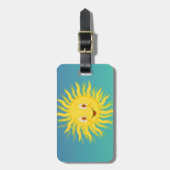 Étiquette À Bagage Soleil Avec Lignes Circulaires (Devant Vertical)