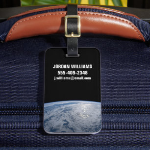 Étiquette À Bagage Soleil Brillant Sur L'Océan Pacifique Sud.