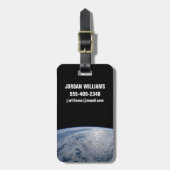 Étiquette À Bagage Soleil Brillant Sur L'Océan Pacifique Sud. (Devant Vertical)