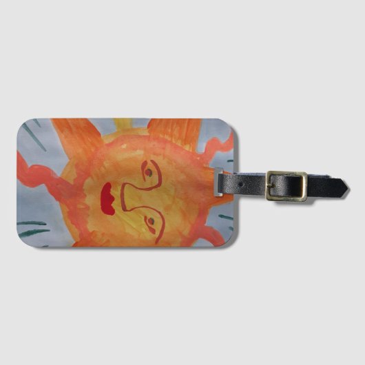 Étiquette À Bagage Soleil de feu (Devant Horizontal)