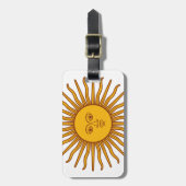 Étiquette À Bagage Soleil de visage au soleil - (Devant Vertical)