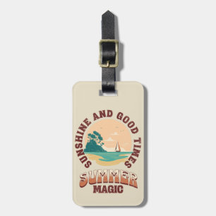 Étiquette À Bagage Soleil et bons moments - magie d'été