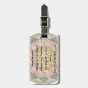 Étiquette À Bagage Soleil et saisons Détail de la carte antique vers