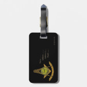 Étiquette À Bagage Soleil masonique (Dos Vertical)